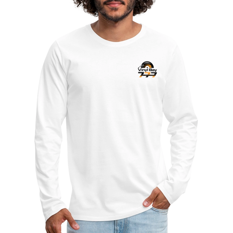 Vinyl Bay 777 Men's Premium Long Sleeve T-Shirt WHITE - white