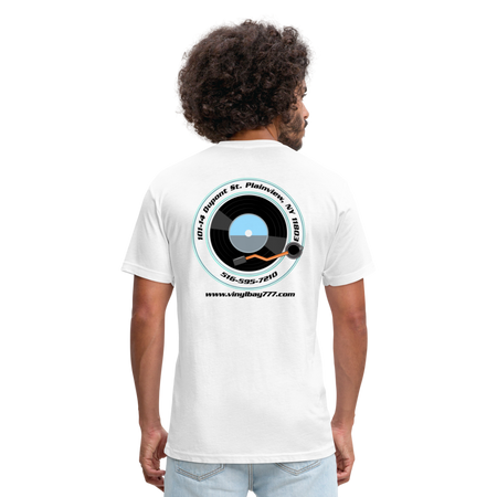 Vinyl Bay 777 T Shirt by Next Level - white