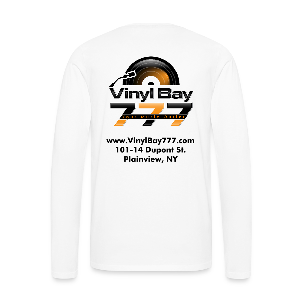Vinyl Bay 777 Men's Premium Long Sleeve T-Shirt WHITE - white