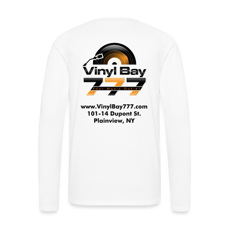 Vinyl Bay 777 Men's Premium Long Sleeve T-Shirt WHITE - white