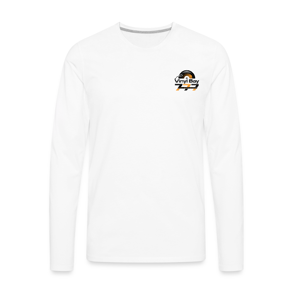 Vinyl Bay 777 Men's Premium Long Sleeve T-Shirt WHITE - white