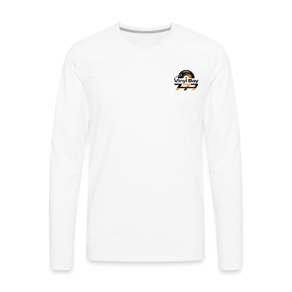 Vinyl Bay 777 Men's Premium Long Sleeve T-Shirt WHITE - white