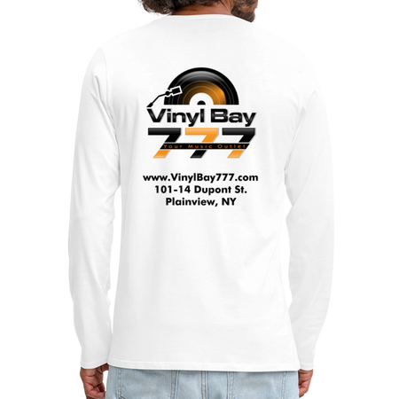 Vinyl Bay 777 Men's Premium Long Sleeve T-Shirt WHITE - white