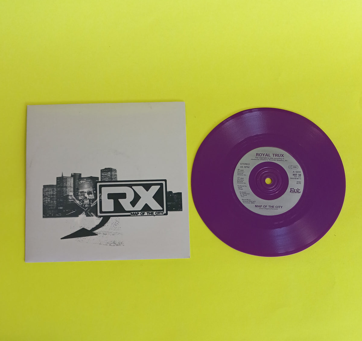 Royal Trux - Map Of The City (UK Purple 7") - 1995 - HUT 50 Used - EX - Vinyl