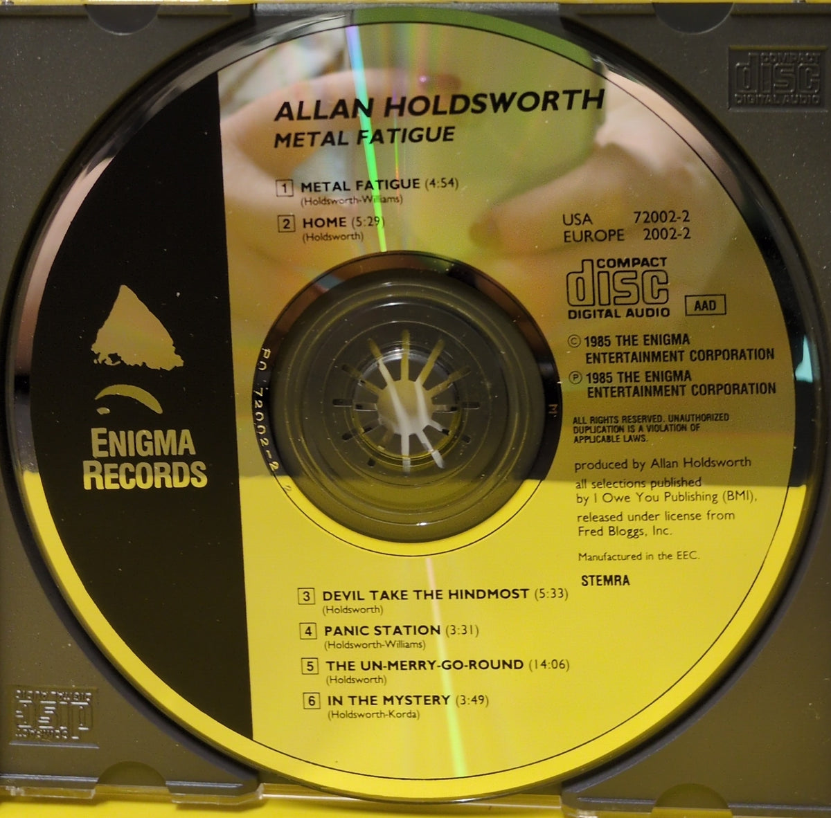 Allan Holdsworth - Metal Fatigue - 1985 - 72002-2 Used - EX - CDs