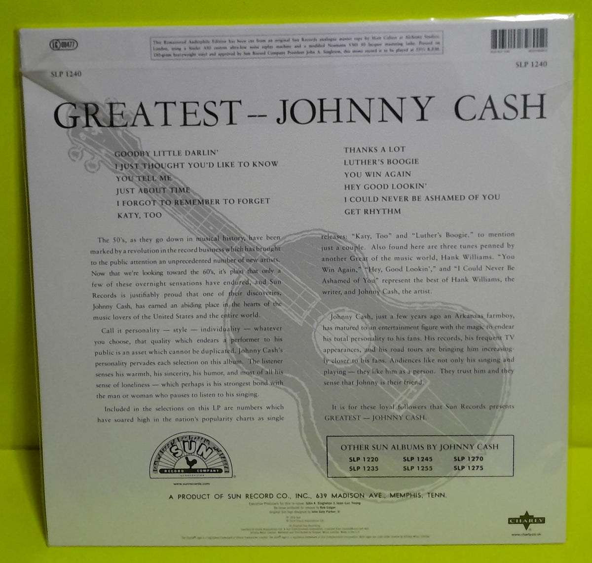 Johnny Cash - Greatest! - 2018 - 1240 New - Sealed - Vinyl