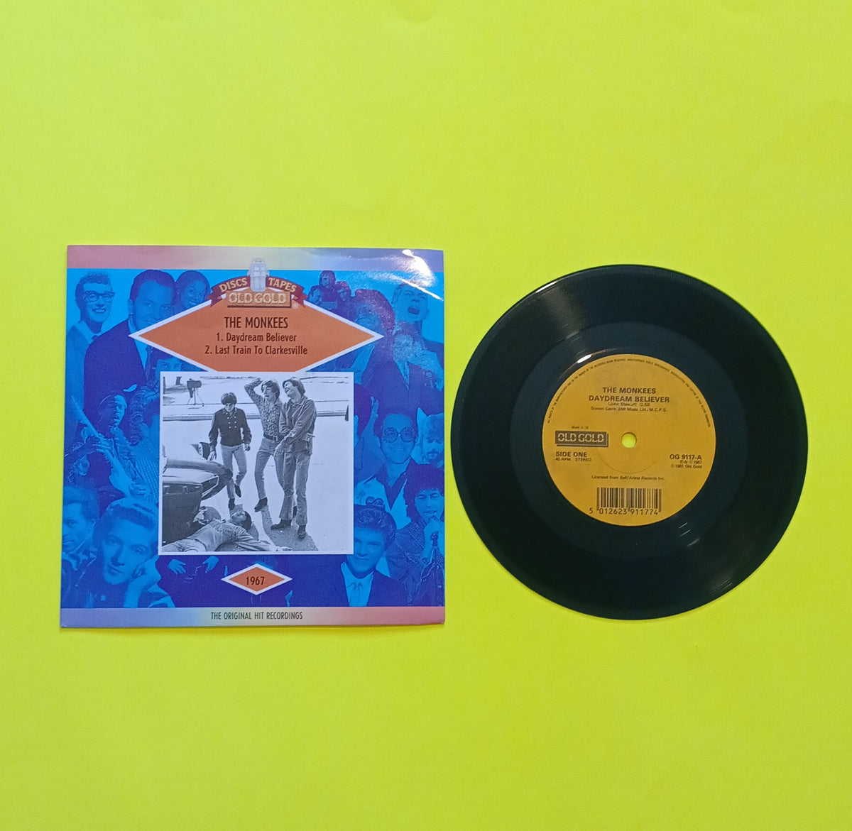 The Monkees - Daydream Believer / Last Train To Clarksville (UK 7") - 1981 - OG 9117 Used - VG++ - Vinyl