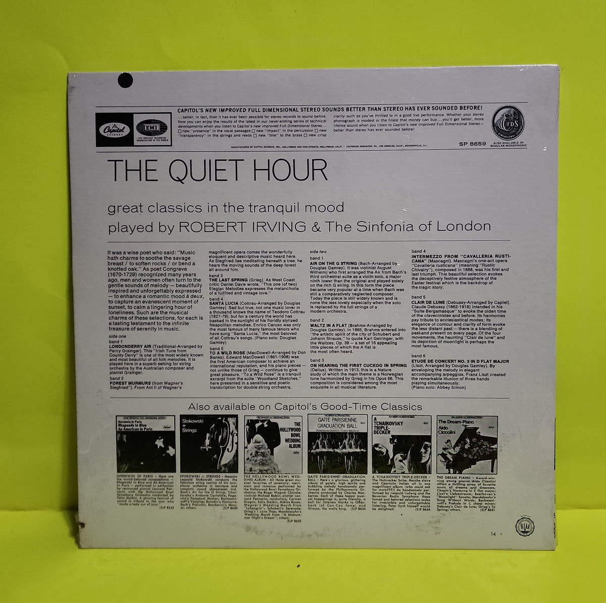 Robert Irving  - The Quiet Hour - SP 8659 New - Sealed - Vinyl