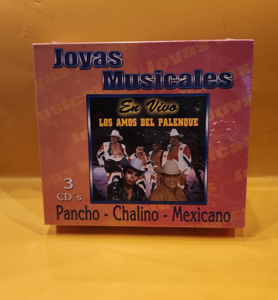 Joyas Musicales Pancho Barraza - En Vivo-Los Amos del Palenque - 3MCD-3115 New - Sealed - CDs