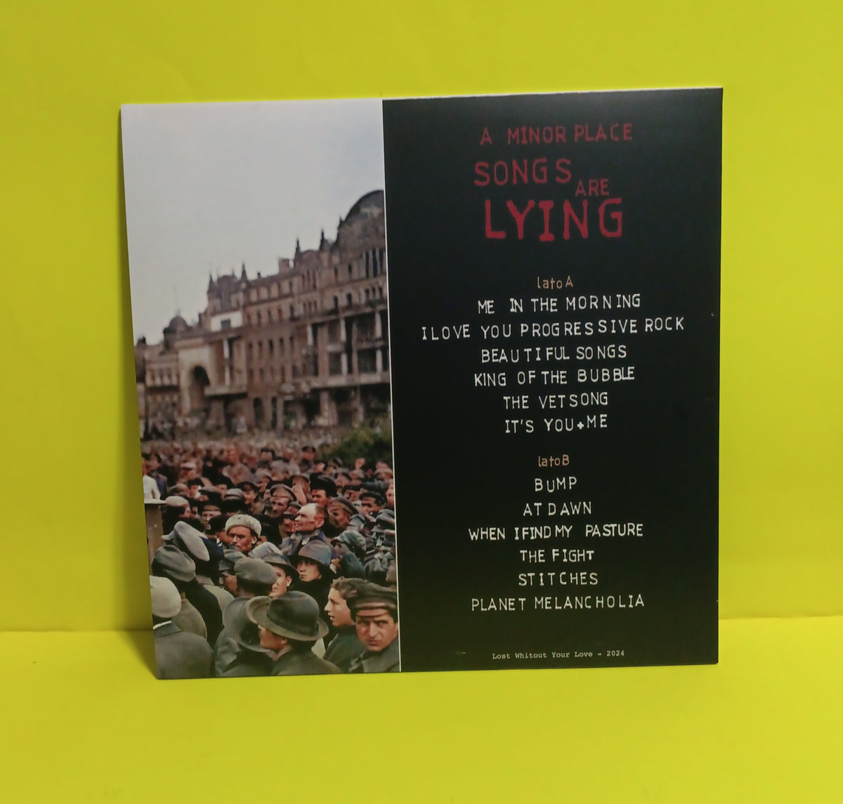 A Minor Place - Songs Are Lying (Italy) - 2024 - LP004 New - EX - Vinyl