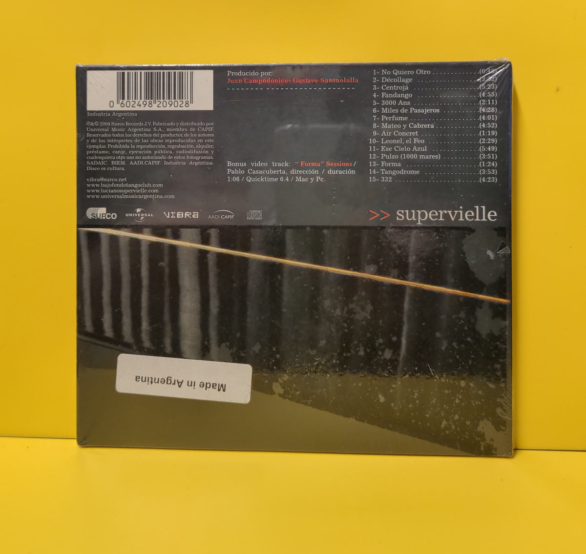 Bajofondo Tango Club Presenta A:  Supervielle - Supervielle - 2004 - 9820902 New - Sealed - CDs