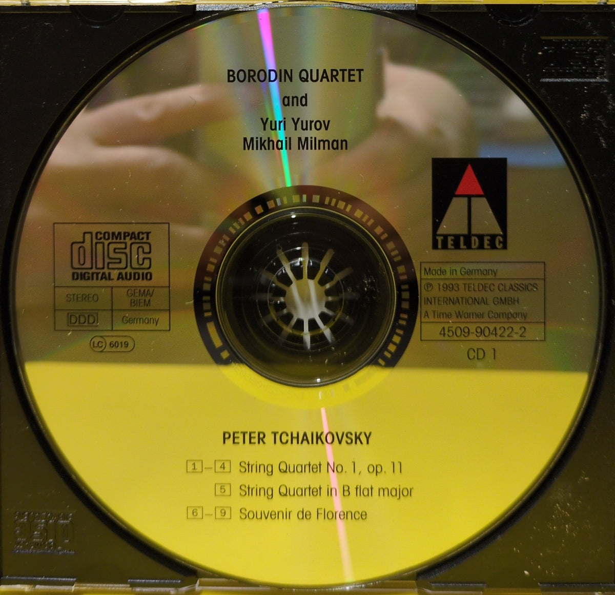 Tchaikovsky, Borodin Quartet, Yury Yurov, Mikhail Milman - String Quartets Nos. 1-3 / Souvenir de Florence - 1993 - 4509-90422-2 Used - EX - CDs