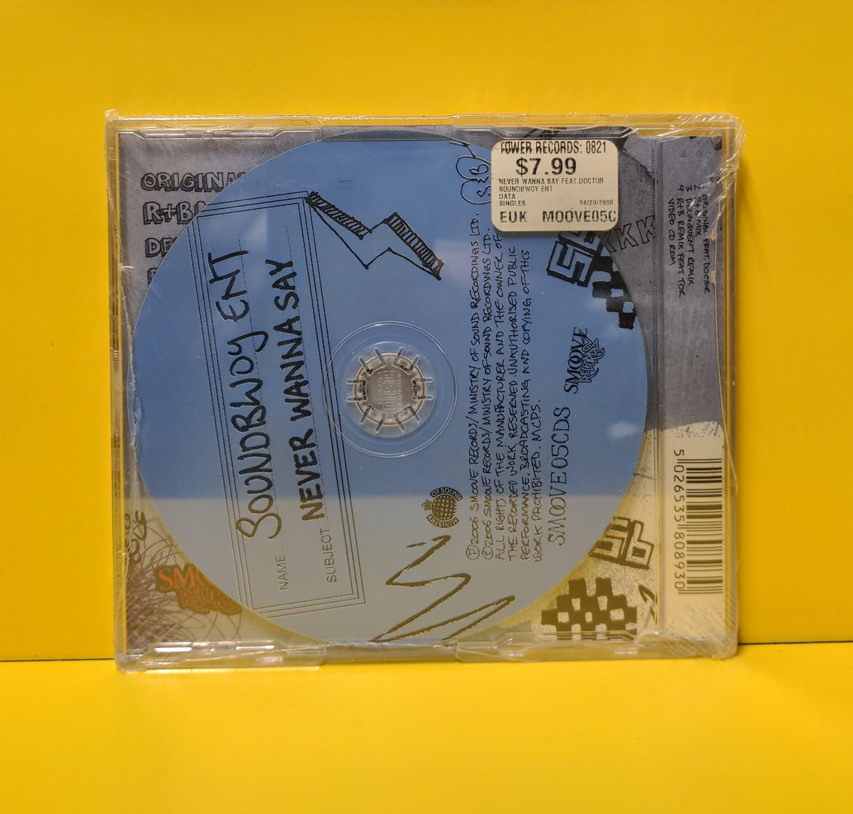 Soundbwoy Ent - Never Wanna Say - 2006 - SMOOVE05CDS New - Sealed - CDs