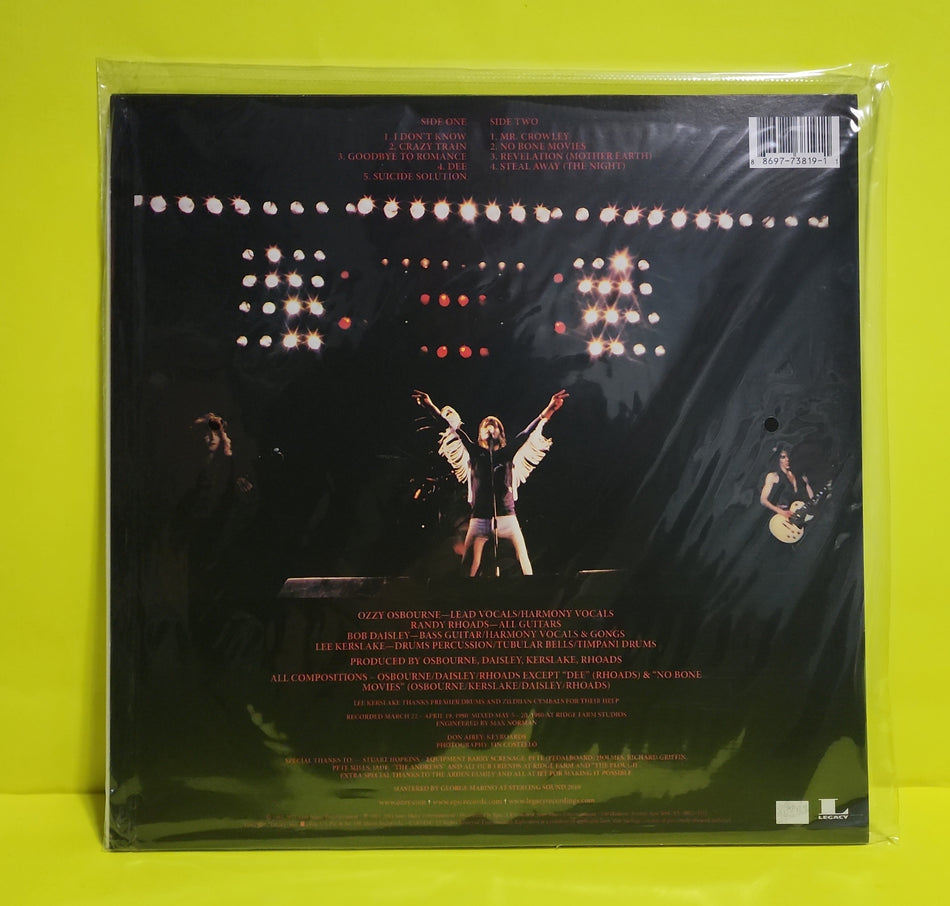 Ozzy Osbourne - Blizzard Of Ozz - 2011 - 88697 73819 1 New - Sealed - Vinyl