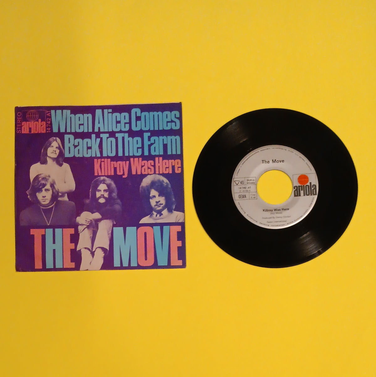 The Move - When Alice Comes Back to the Farm 7" (Germany) - 1970 - 14 742 AT Used - VG++ - Vinyl