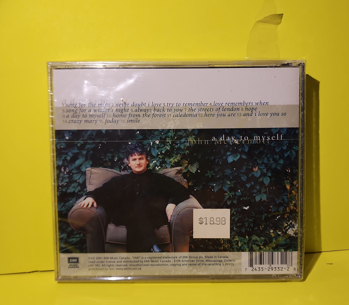 John McDermott  - A Day To Myself - 2001 - 7 2435 29332 2 8 New - Sealed - CDs