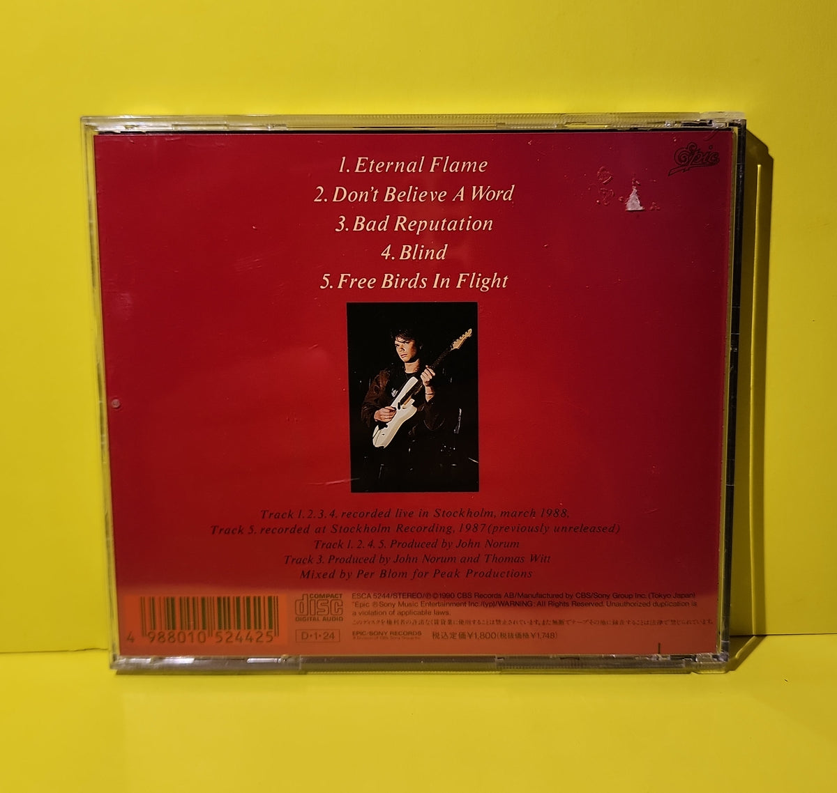 John Norum - Live In Stockholm - 1991 - ESCA 5244 Used - VG++ - CDs