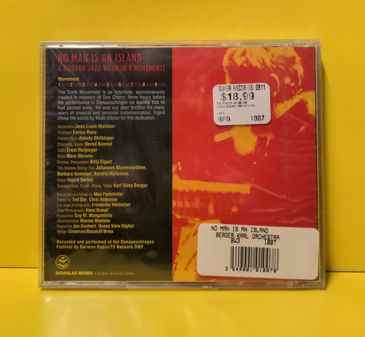 Karl Berger Orchestra - No Man Is An Island - 1998 - ADC4 New - Sealed - CDs