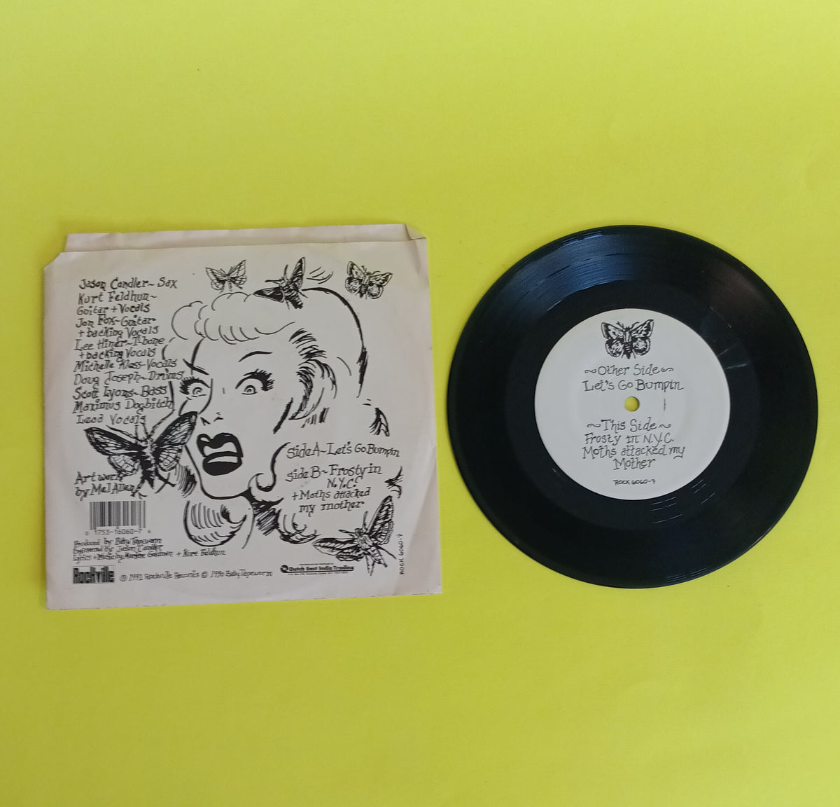 Baby Tapeworm - Oh Mommy It's Baby Tapeworm 7" - 1991 - Rock 6060-7 Used - EX - Vinyl