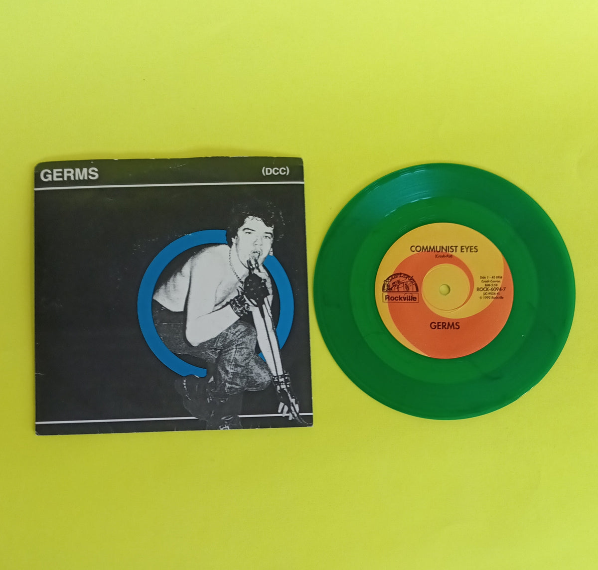 Germs - DCC (Green 7") - 1992 - ROCK-6094-7 Used - VG++ - Vinyl