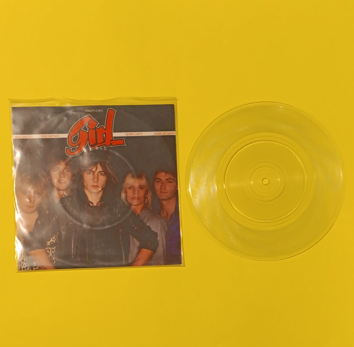 Girl - My Number - 1979 - JET 159 Used - VG++ - Clear 7" Vinyl