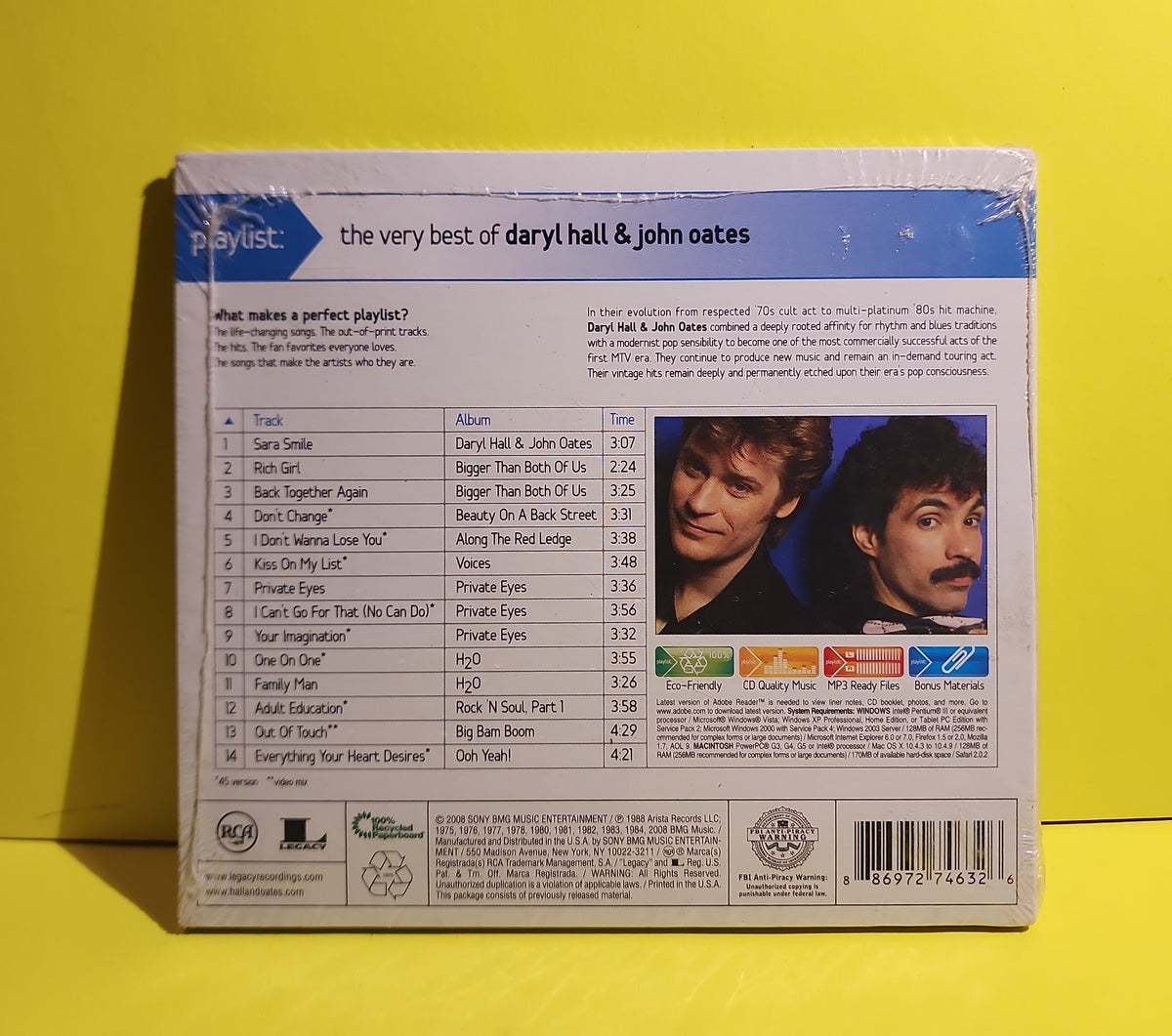 Daryl Hall & John Oates - Playlist: The Very Best Of Daryl Hall & John Oates - 2008 - 88697 27463 2 New - Sealed - CDs