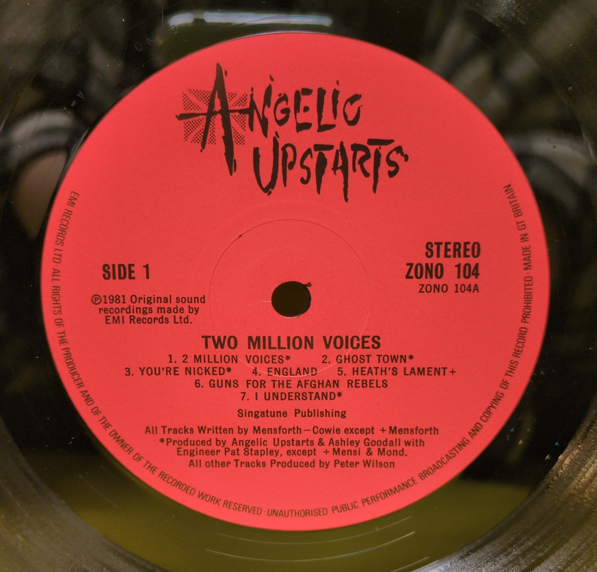 Angelic Upstarts - 2,000,000 Voices - 1981 - ZONO 104 Used - VG++ - Vinyl