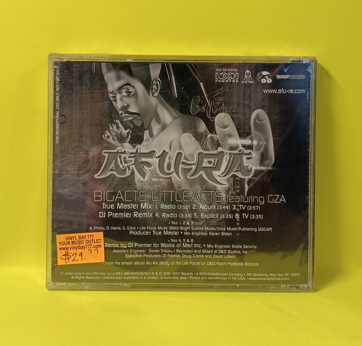 Afu-Ra ft. GZA - Bigacts Littleacts - 2001 - KOC-DS-8210A New - Sealed - Promo CDs