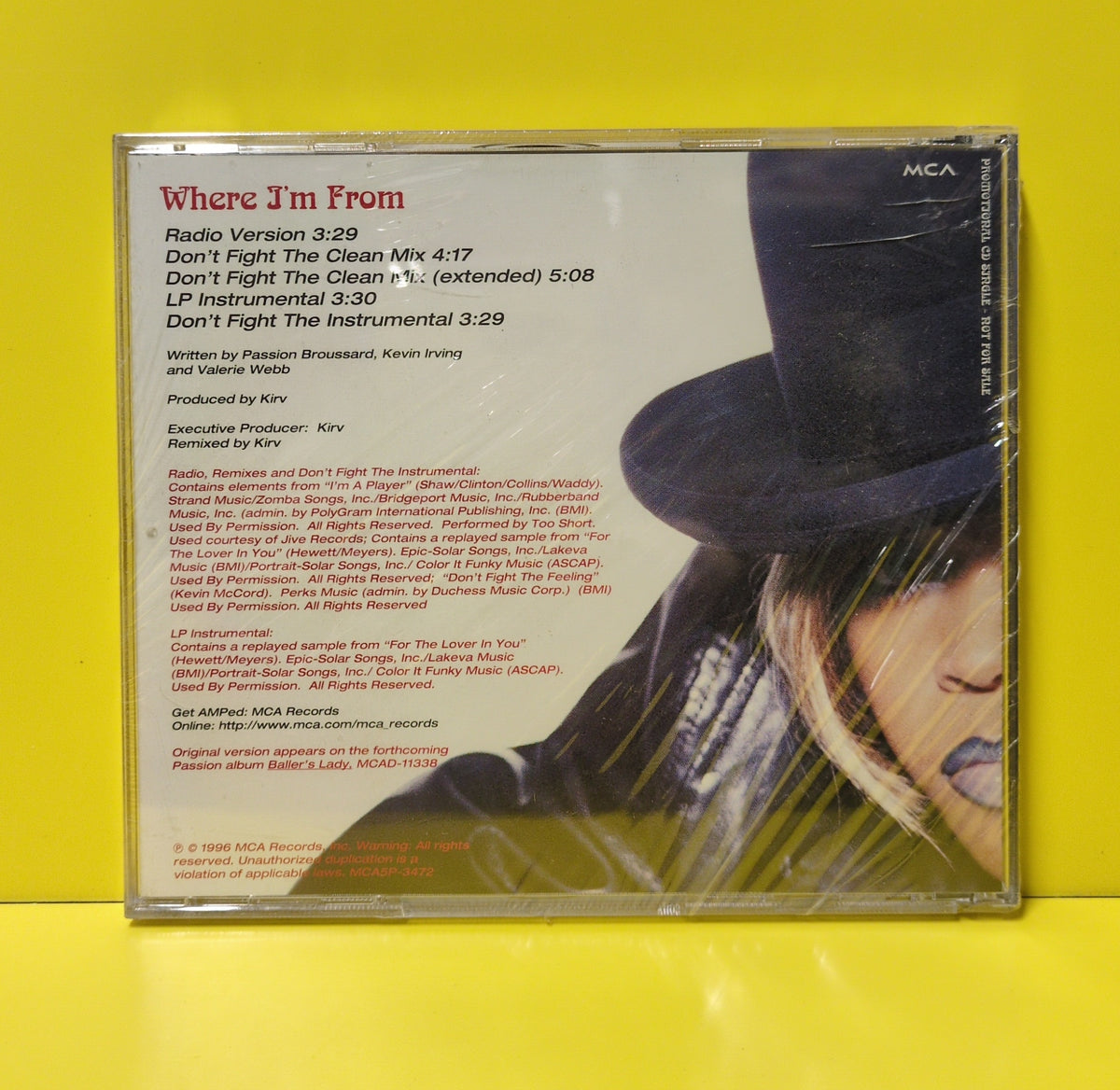 Passion - Where I'm From  - 1996 - MCA5P-3472 New - Sealed - CDs - Promo
