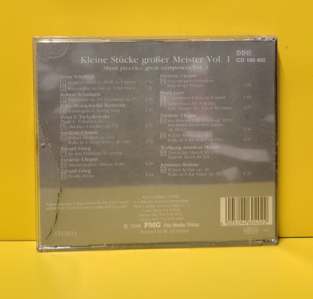 Sylvia Čápova - Kleine Stücke Großer Meister Vol. 1 - 1988 - 160 402 New - Sealed - CDs