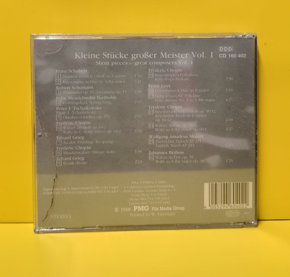 Sylvia Čápova - Kleine Stücke Großer Meister Vol. 1 - 1988 - 160 402 New - Sealed - CDs