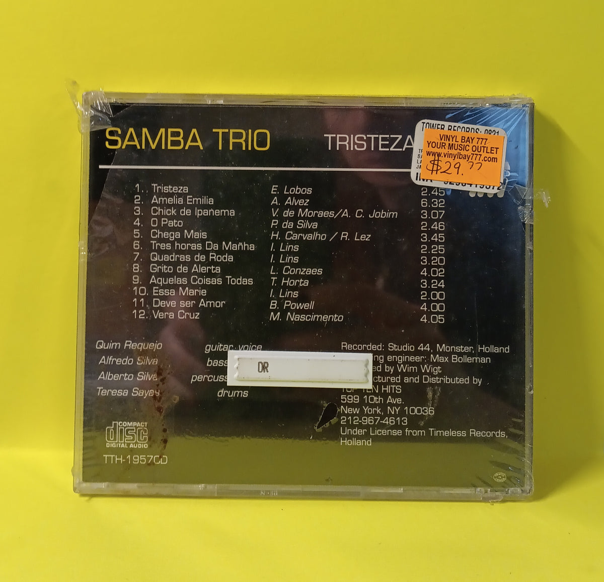 Samba Trio - Tristeza - 1990 - TTH-1957CD New - Sealed - CDs
