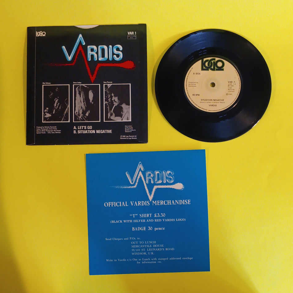 Vardis - Let's Go / Situation Negative (UK 7") - 1980 - VAR 1 Used - EX - Vinyl