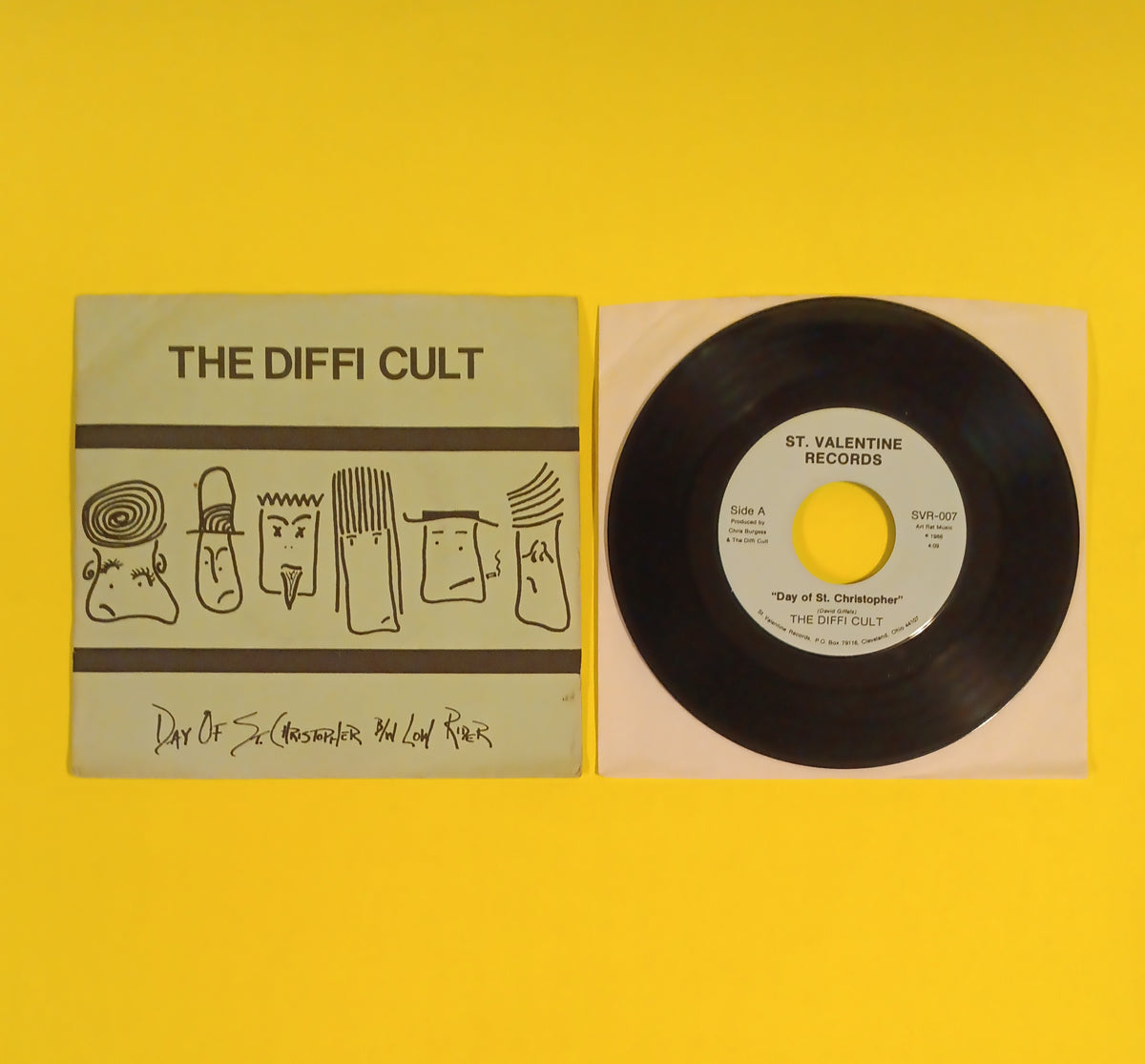 The Diffi Cult - Day of St. Christopher 7" - 1986 - SVR-007 Used - EX - Vinyl
