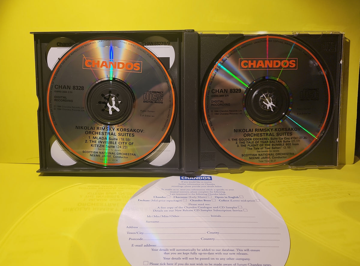 Rimsky-Korsakov, Scottish National Orchestra, Neeme Järvi - Suites - 1984 - Chan 8327/8/9 Used - NM - CDs