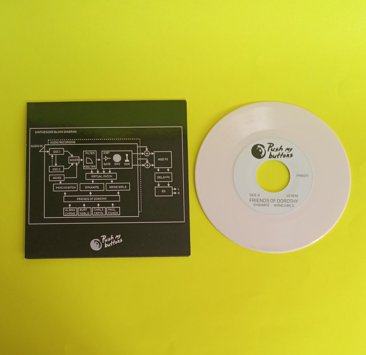 Friends of Dorothy - Psychobitch (Sweden White 7") - 2019 - PMB017 New - NM - Vinyl