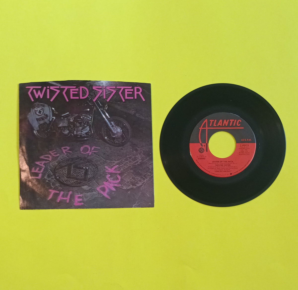 Twisted Sister - Leader of the Pack / I Wanna Rock - 1985 - 7-89478 Used - VG++ - 7" Vinyl
