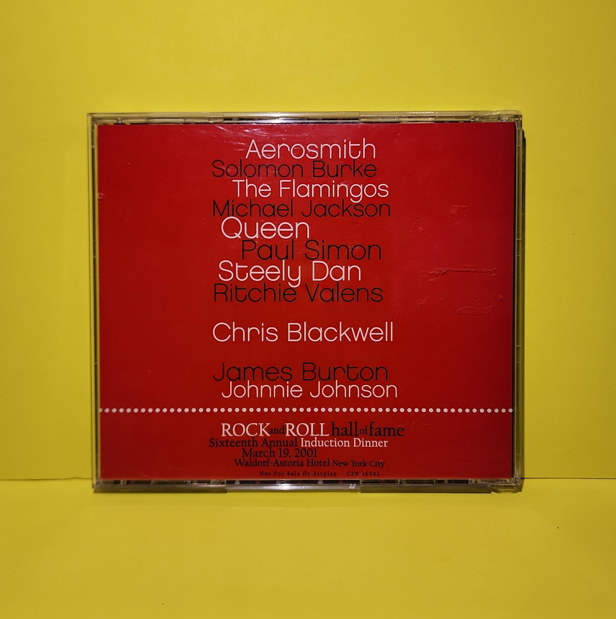 Various - Rock and Roll Hall of Fame Sixteenth 16th Induction Dinner Promo CD - 2001 - CSK16542 Used - EX - CDs