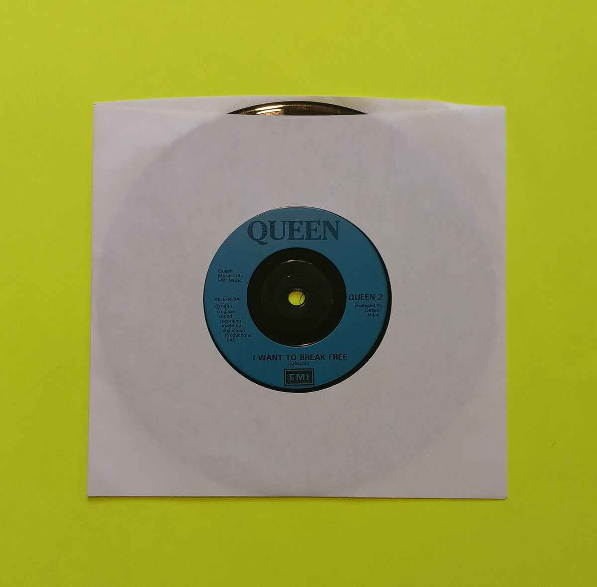 Queen - I Want To Break Free (UK 7" Blue Injection Label) - 1984 - QUEEN2 Used - VG++ - Vinyl