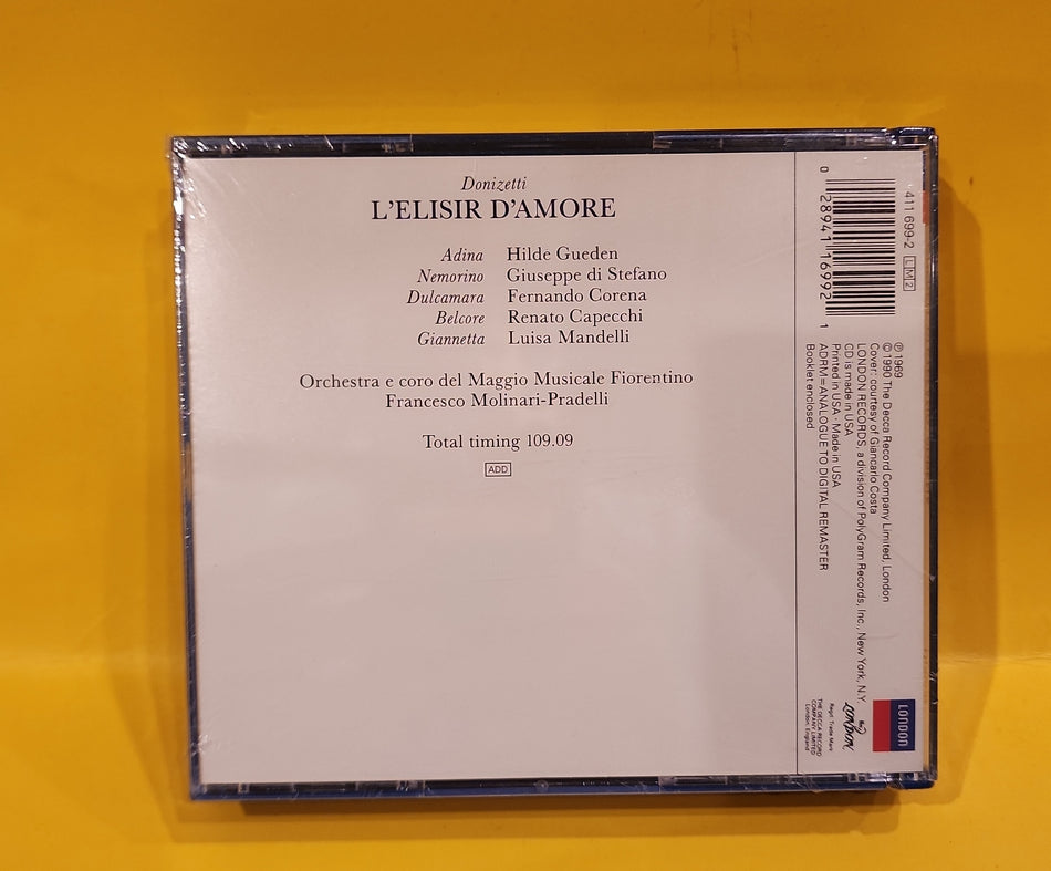 Donizetti - Güden, Di Stefano, Corena, Capecchi, Orchestra E Coro Del Maggio Musicale Fiorentino, Francesco Molinari-Pradelli - 1990 - 411 699-2 New - Sealed - CDs