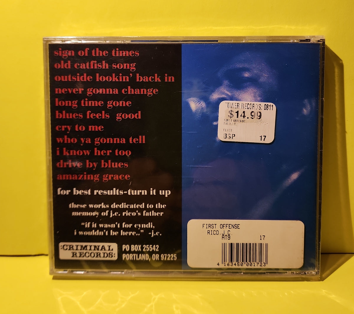 J.C. Rico - First Offense - CR-CD17 New - Sealed - CDs