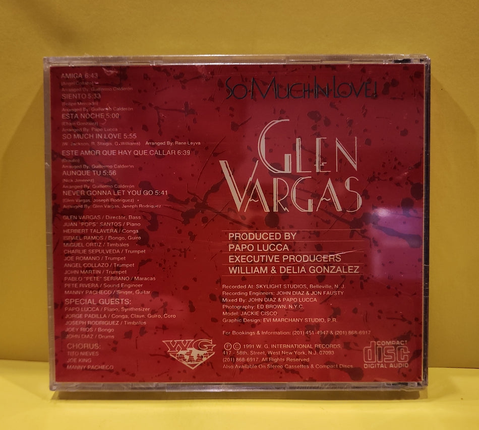 Glen Vargas - So Much Love - 1991 - WG 017 New - Sealed - CDs