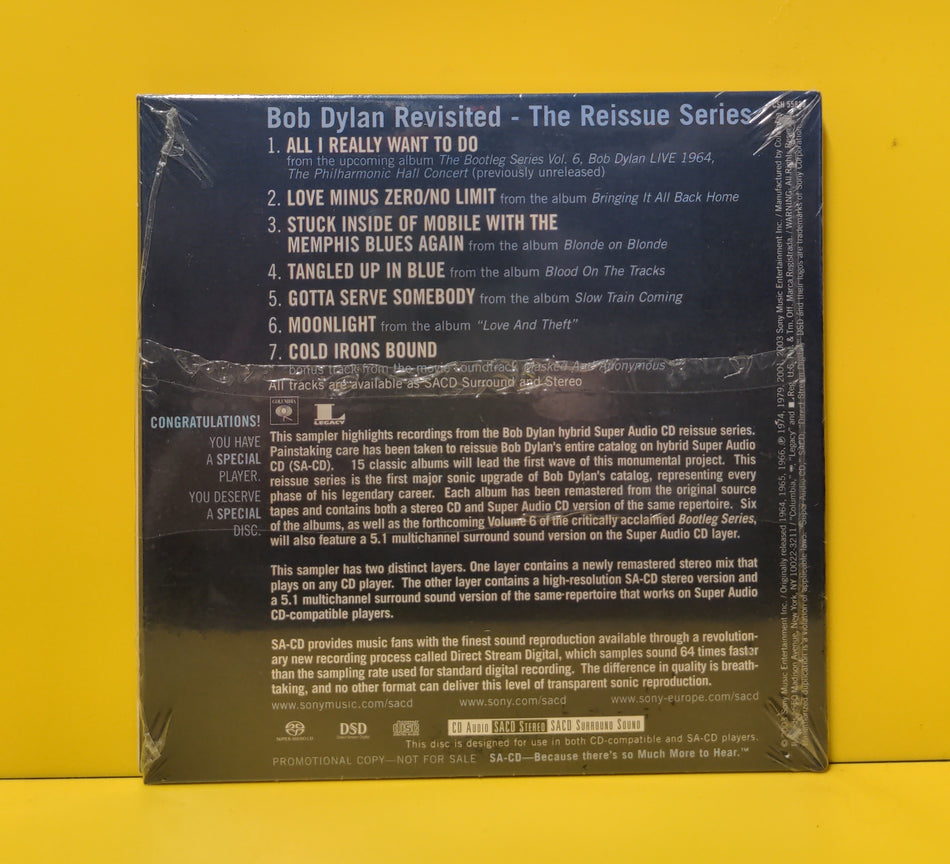 Bob Dylan  - Bob Dylan Revisited - The Reissue Series: You Could Never Improve The Music. But Wait Until You Hear The Sound. - 2003 - CSH 55838 New - Sealed - CDs - SACD - Promo