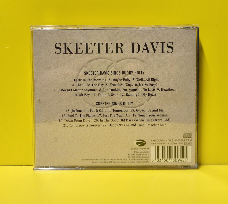 Skeeter Davis - Sings Buddy Holly • Skeeter Sings Dolly - 1999 - EAMCD094 Used - VG++ - CDs