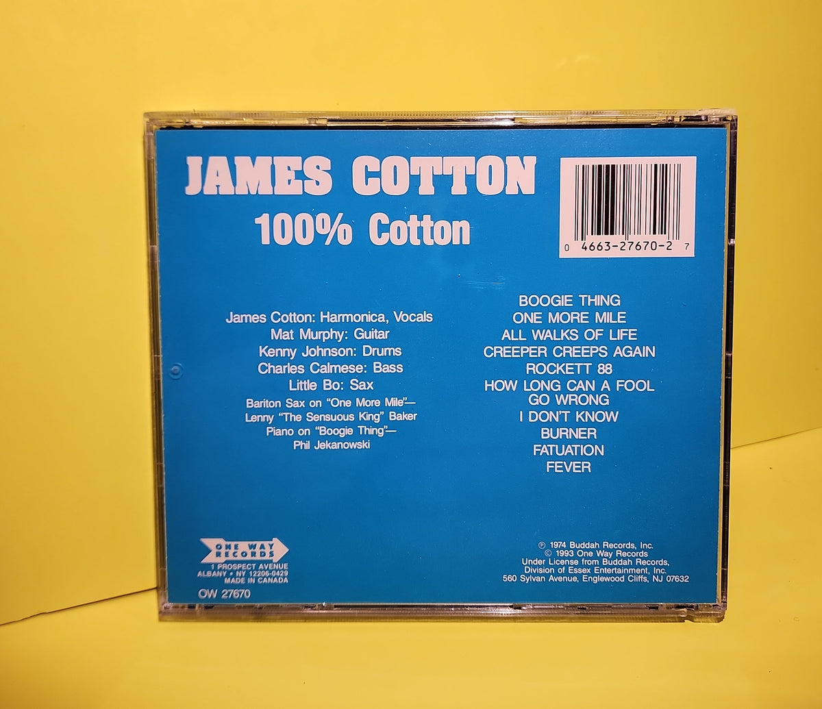 The James Cotton Band - 100% Cotton - 1993 - OW 27670 Used - VG++ - CDs