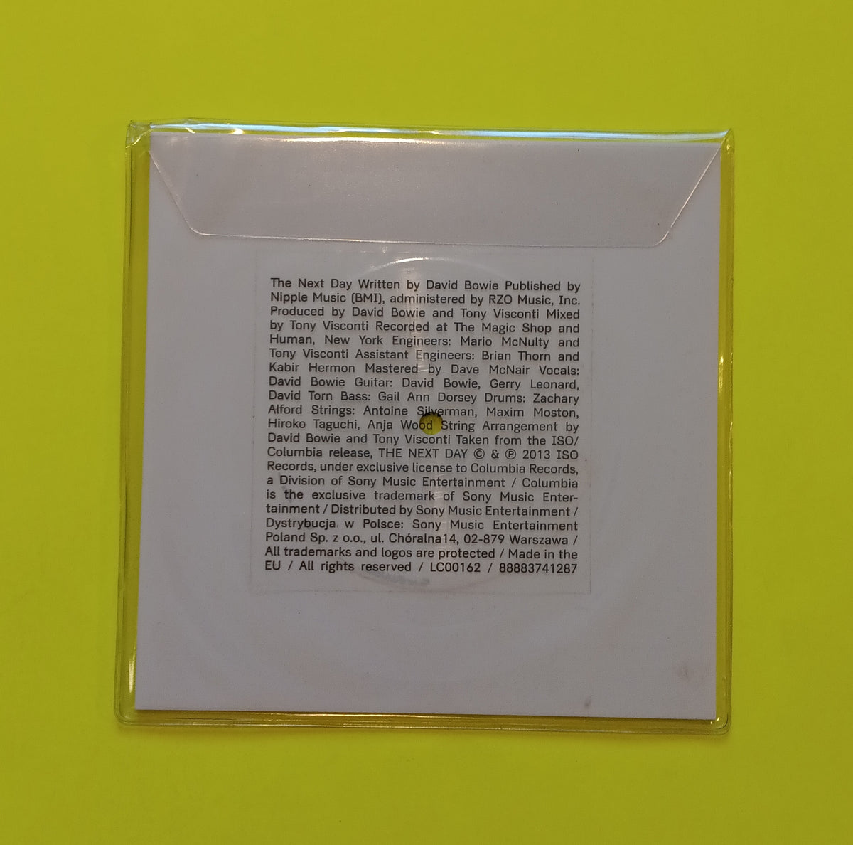 David Bowie - The Next Day (EU White Shaped 7") - 2013 - 88883741287 Used - NM - Vinyl