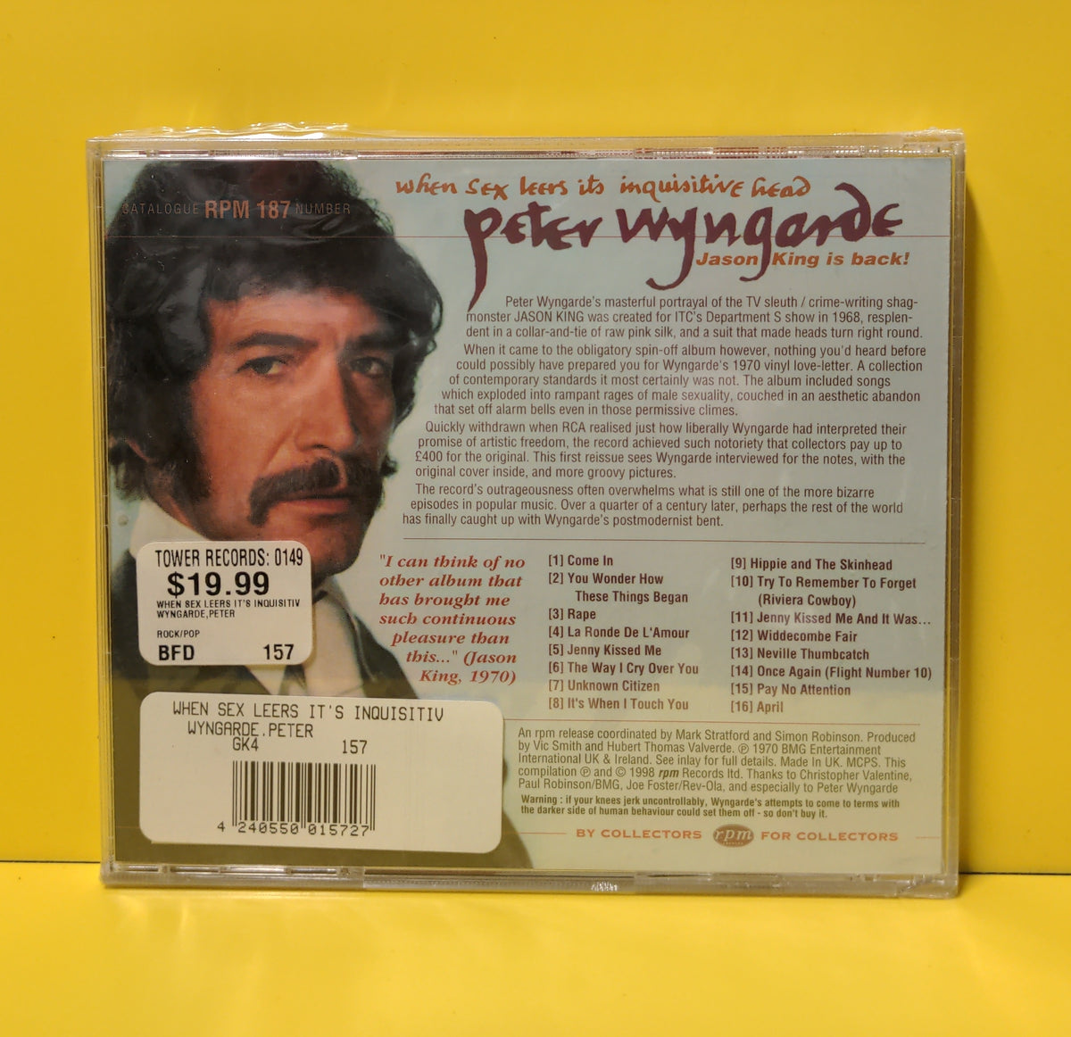 Peter Wyngarde - When Sex Leers Its Inquisitive Head - 1998 - RPM 187 New - Sealed - CDs - Reissue
