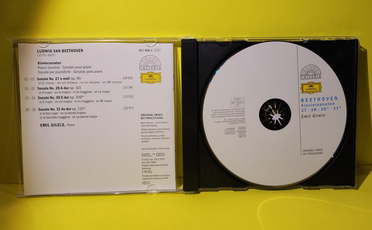 Beethoven, Emil Gilels - Klaviersonaten 27, 28, 30 & 31 - 1998 - 457 900-2 Used - EX - CDs