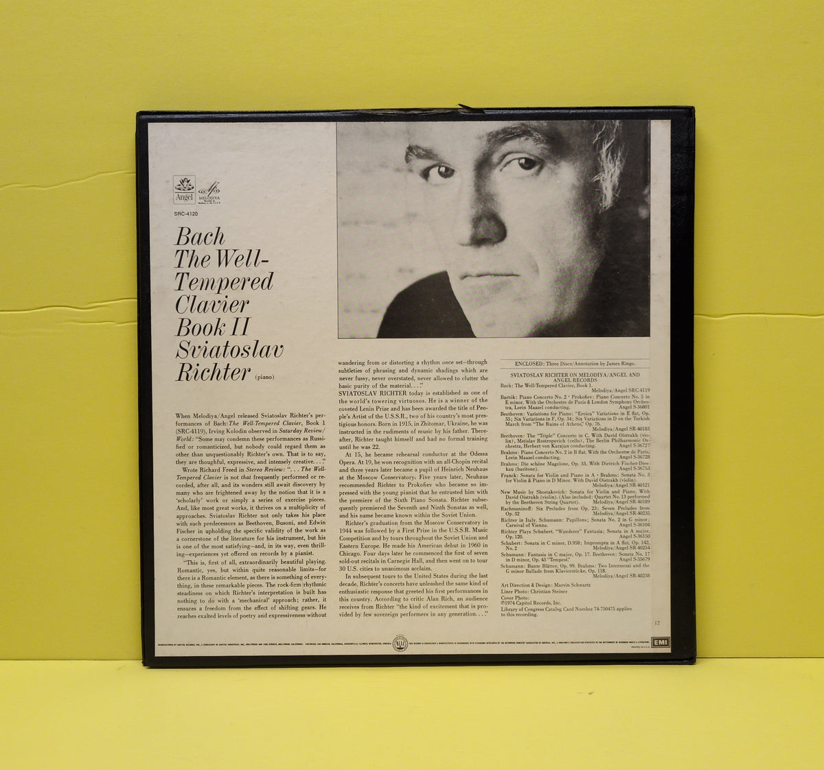 Bach, Sviatoslav Richter - The Well-Tempered Clavier, Book II - 1974 - SRC-4120 Used - VG++ - Vinyl - 3xLP Box Set