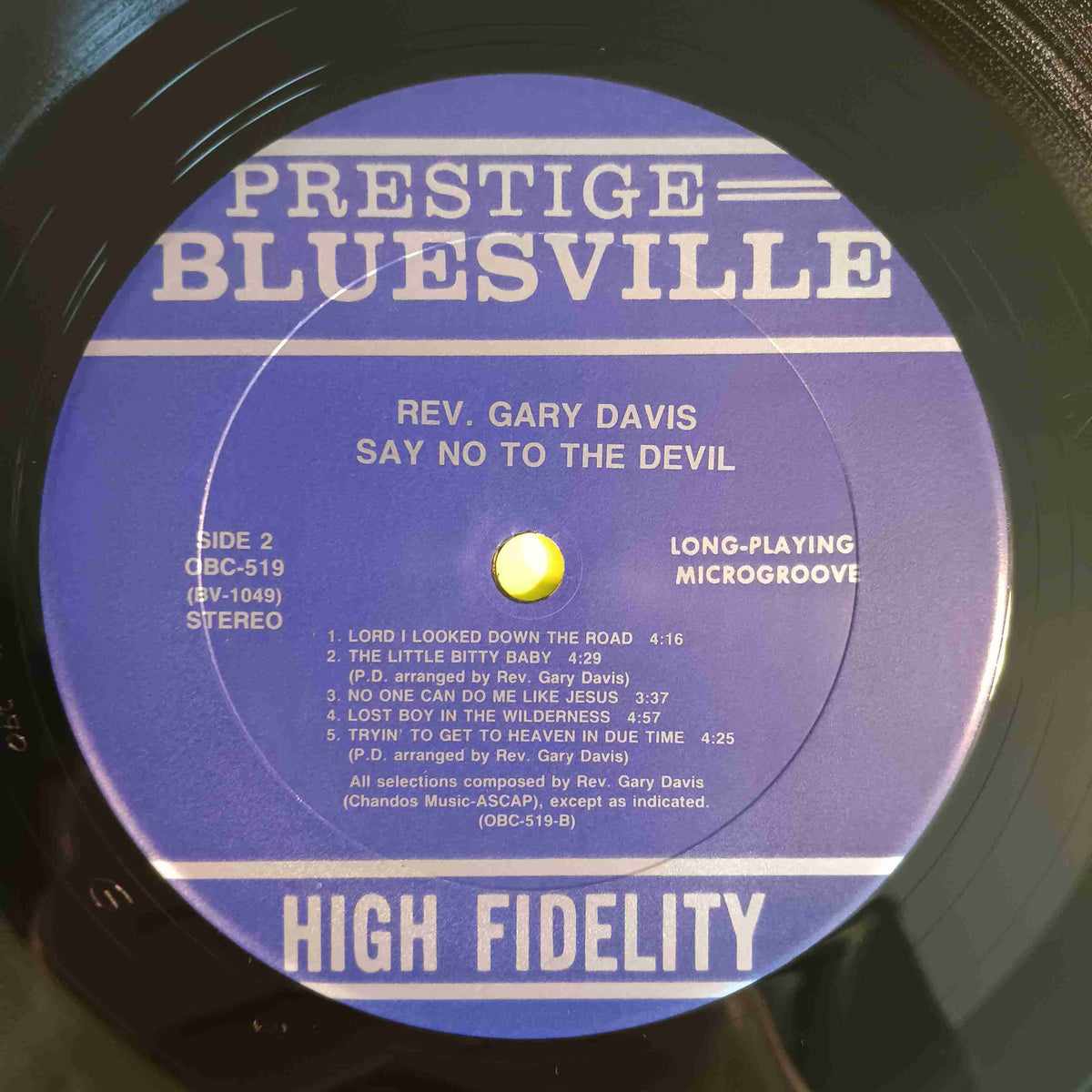 Reverend Gary Davis - Say No To The Devil / Remastered - 1987 - OBC-519 Used - NM - Vinyl